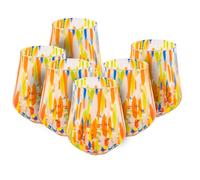 MurArt Vasos de Murano, juego de 6 vasos de 300 ml de vidrio soplado a mano de elaboración artesanal Made in Italy B8 (multicolor, vasos de agua 6 unidades)