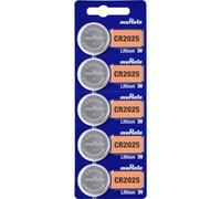 Murata CR2025-BEABAE - Pila de botón CR 2025 de Litio, 160 mAh, 3 V, 5 Unidades