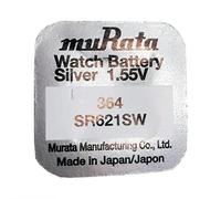 muRata Pila de botón SR621SW óxido de plata 364 se adapta a relojes Casio