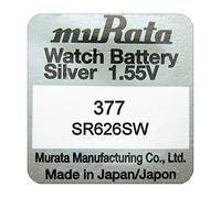 Murata Pilas de reloj 377 SR626 AG4 SR626SW óxido de plata 0% mercurio.