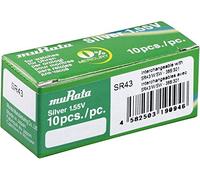 Murata SR43-PBWW 301 - Pila de botón (óxido de Plata, 110 mAh, 1,55 V, 10 Unidades)