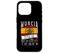 Murcia Bandera España Coordenadas GPS De Murcia Carcasa para iPhone 16 Pro