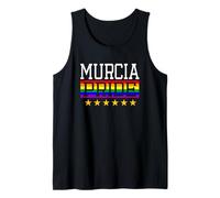 Murcia Pride España Gay Lesbianas Queer LGBT Rainbow Flag Camiseta sin Mangas