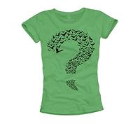 Murciélago - Camiseta Interrogante Mujer - Funny Basica Manga Corta Theory M