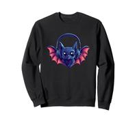 Murciélago con Auriculares Que balancea el Cielo Nocturno para Adultos y niños Sudadera