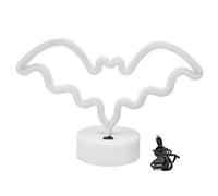 Murciélago de Neón, Luz de Neón, Letreros de Neón de Murciélago, Decoraciones únicas de Luces de Neón de Halloween con Base USB para Bar Festival, Letreros de Neón