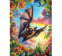 Murciélago en un Cielo al Atardecer Puzzle 500 Piezas Cartón con Papel Toda La Familia Animales y Plantas Tiempo Libre En Casa Más Vendido Regalo Original 500 PCS