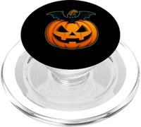 Murciélago Jack O Lantern de Halloween PopSockets PopGrip para MagSafe