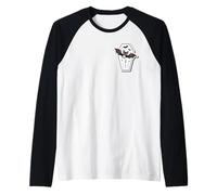 Murciélago japonés Chibi - Spooky Kawaii Halloween Camiseta Manga Raglan