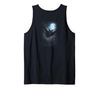 Murciélago Vampiro Volador Bajo Luna Llena Halloween Camiseta sin Mangas
