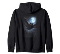 Murciélago Vampiro Volador Bajo Luna Llena Halloween Sudadera con Capucha