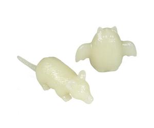 Murciélago y ratón en TPR que brillan en la oscuridad para perros - Duvo Plus