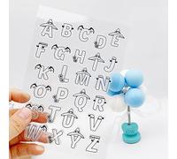 Murciélagos 26 sellos transparentes del alfabeto Halloween 26 letras del alfabeto patrón transparente sellos para hacer tarjetas navideñas decoración y álbum de recortes DIY manualidades