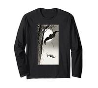 Murciélagos bajo la luna llena pintura de Ohara Koson Manga Larga