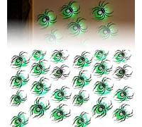 Murciélagos iluminados 3D de Halloween, murciélagos 3D iluminados para | Calcomanías de pared 3D iluminadas, calcomanías de murciélago negro brillante con luces coloridas para interiores y