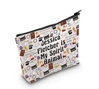 Murder Mystery Lover Gift Jessica Fletcher is My Spirit Animal Bolsa de maquillaje True Crime Gift Cosmetic Pouch, Jessica Bag Eu, Bolsa de cosméticos con impresión