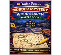Murder Mystery Word Search Puzzle Book - LARGE PRINT Edition: Relaxing Puzzles for The Whole Family (Paula's Puzzles)