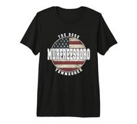 Murfreesboro Tennessee, Bandera Americana Vintage Camiseta Premium