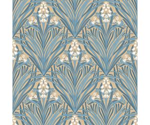 Muriva Elegance Bellflower Pintado Geométrico Floral Vinilo de Lujo Ocre M66104