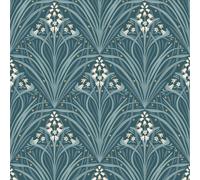 Muriva Elegance Bellflower Pintado Geométrico Floral Vinilo de Lujo Verde M66114