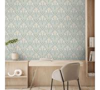 Muriva Elegance Bellflower Vinilo Papel Pintado Geométrico Art Déco Flores - 5