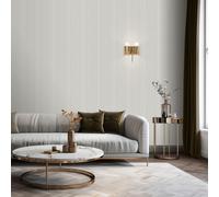 Rayas Venezia Pintado Vinilo Purpurina Metálico Relieve Muriva M66517 Natural