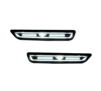 MURKKD 2 luces LED de posición laterales for parachoques delantero y trasero con diseño logotipo caballo 3D for Ford Mustang 2015-2018(Blue)