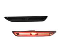 MURKKD 2 luces LED de posición laterales for parachoques delantero y trasero con diseño logotipo caballo 3D for Ford Mustang 2015-2018(Green)