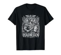 Muro de Adriano del Imperio Historia Romana Ley Camiseta gráfica económica, Hombre, Negro, XL