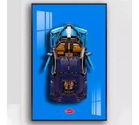 Muro de exhibición para Technic Le*go 42083 Technic Bug*atti Chiron, coche súper deportivo para bloques de construcción, regalos para los amantes de Lego (solo tablero de pared de exhibición) (A)