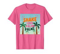 Muro de Fiesta Tropical en la Playa de Shake Your Palms Palms Camiseta, Hombre, Rosa Jaspeado, 3XL