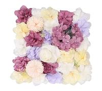 Muro de Flores Artificiales: Paneles de Rosa y peonía de Seda, telón de Fondo de Bodas Elegante para fotomatones, jardín, Patio, decoración de dormitorios (Type 4)