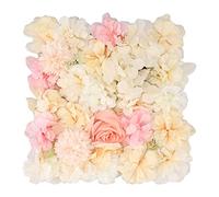 Muro de Flores Artificiales: Paneles de Rosa y peonía de Seda, telón de Fondo de Bodas Elegante para fotomatones, jardín, Patio, decoración de dormitorios (Type 3)