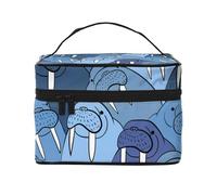 Muro de morsa, Bolsa de Maquillaje Bolsa de cosméticos Bolsa de Aseo de Viaje portátil Estuche para lápices