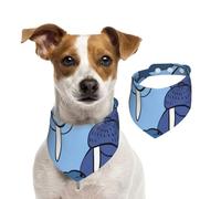 Muro de morsa,Pañuelos de algodón para Perros, Bufandas Ajustables para Mascotas,L