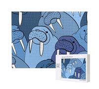 Muro de morsa,Rompecabezas de Madera de 500 Piezas, Juego Familiar, Rompecabezas para Adultos, Adolescentes, decoración del hogar