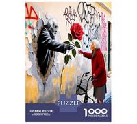 Muro de Rosas ancianas 1000 Piezas Set De Puzzle Calidez del Amor Eterno Puzzle Clásico, Cartón Resistente - para Parejas, Ultra Difícil, Top Calificado, Actividad Casa 38x26cm/1000pcs