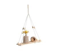 Muro de Tapiz de estantes Boho | Estantes de Pared de decoración de Boho de Madera con Tapiz | Estilo Colgante de Estilo nórdico con borlas | de algodón Rope para Dormitorio, Sala de Estar, entra