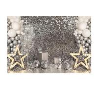 Muro Fotográfico para Fiestas Fondo de fotografía con diseño Discoteca, Lentejuelas Negras Doradas y Brillantes, Ideal for Fiestas cumpleaños Bodas(Color 9,120X80CM)