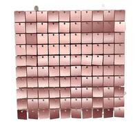 Muro Fotográfico para Fiestas Paneles de Pared Brillantes Color Rosa, 24 Unidades, Cuadrados, con Lentejuelas, for decoración Fiestas cumpleaños y Bodas(Pink,24pcs 4X6FT)