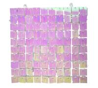 Muro Fotográfico para Fiestas Paneles de Pared Brillantes Color Rosa, 24 Unidades, Cuadrados, con Lentejuelas, for decoración Fiestas cumpleaños y Bodas(Colorful Pink,18pcs 3X6FT)
