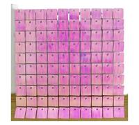 Muro Fotográfico para Fiestas Paneles de Pared Brillantes for Fiestas, decoración for habitación niñas, cumpleaños, graduación, Boda(Iridescent Pink,12pcs)