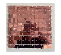 Muro Fotográfico para Fiestas Paneles de Pared Cuadrados Brillantes, 6, 12 y 24 Unidades, for Publicidad, Fondo, decoración for Bodas, Fiestas cumpleaños más(Pink,24 pcs)