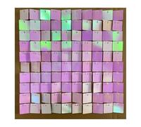 Muro Fotográfico para Fiestas Paneles de Pared Cuadrados Brillantes, 6, 12 y 24 Unidades, for Publicidad, Fondo, decoración for Bodas, Fiestas cumpleaños más(Colorful Pink,6 pcs)