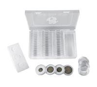 MUROAD Cápsulas de monedas de 41 mm, juego de 60 piezas con junta de espuma, caja de almacenamiento de monedas para colección