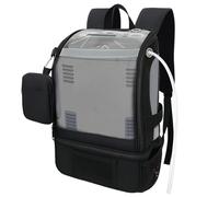 MUROCEA Mochila de concentradores de oxígeno - Bolsa de Transporte POC Compatible con Inogen One G3 y G5, Inogen Rove 6, portátil, con Tiras Reflectantes (Black)
