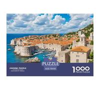 Muros de la Ciudad de Dubrovnik 1000 Piezas Rompecabezas Clásicos Edificio Inteligencia Juguete Regalo Creativo para La Relajación Diversión Educativo 70x50cm/1000pcs