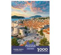 Muros de la Ciudad de Dubrovnik 1000 Piezas Rompecabezas Familiar Edificio Inteligencia Juguete Entretenimiento Creativo Desafíos Extra Divertidos Educativo 70x50cm/1000p