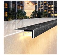 Muros De Parapeto Desviador De Lluvia Con Canal Para Tira LED, Aluminio Perfil Vierteaguas Para Alféizar De Ventana/Borde De Cubierta(20"/508mm L)