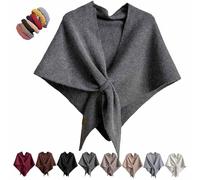 Murou Fashion Shawl,Triangle Shawl Scarf,Women'S Solid Color Scarf,Casual Soft Comfortable Shawls,For Daily Wear (Dark Gray, SIZE)